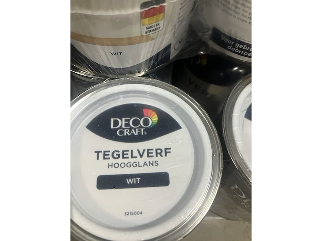 Ca. 54x blikken tegelverf, decocraft, hoogglans, wit - afbeelding 2 van  4