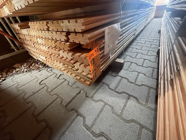 Ca. 54x douglas design/triple/deens profiel, 22x142mm, lengte 500cm - afbeelding 4 van  4