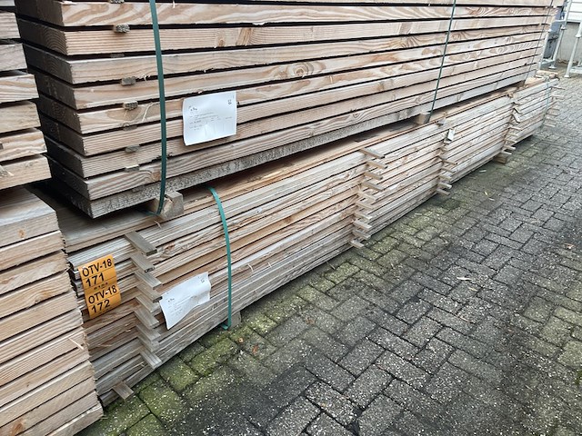 Ca. 54x douglas planken fijnbezaagd, 22x200mm, lengte 500cm - afbeelding 4 van  4
