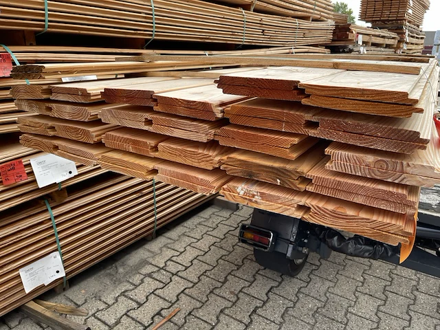 Ca. 54x douglas wisselsponning/halfhoutsrabat, 18x190mm, lengte 500cm - afbeelding 3 van  3