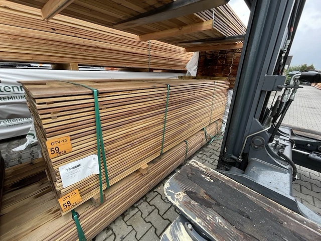 Ca. 54x guyana ipé planken geschaafd, 16x190mm, lengte 300cm - afbeelding 4 van  4