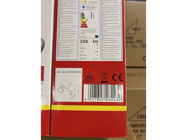 Ca. 54x led plafondlamp 2-lichts, trio, bolou - afbeelding 2 van  5