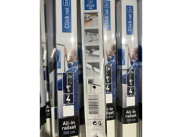 Ca. 55x clickrail schilderij ophangsysteem compleet - afbeelding 4 van  4