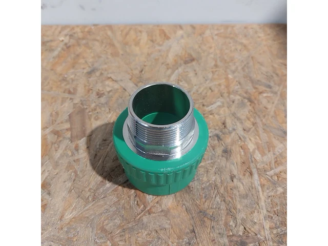 Ca. 55x koppeling recht 1 1/2 x 50mm messing ppr bui , ifan, groen, 2023 - afbeelding 2 van  5