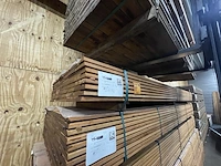 Ca. 56x angelim pedra planken geschaafd, 21x145mm, lengte 340cm - afbeelding 2 van  3