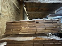 Ca. 56x angelim pedra planken geschaafd, 21x145mm, lengte 340cm - afbeelding 3 van  3