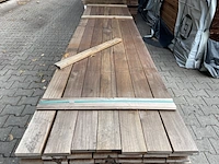 Ca. 56x guyana ipé planken geschaafd, 21x120mm, lengte 365cm - afbeelding 1 van  3