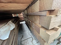 Ca. 56x massaranduba palen fijnbezaagd , 68x68mm, lengte 305cm - afbeelding 4 van  4