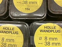Ca. 580x blik verpakkingen holle wand pluggen 8mm - afbeelding 2 van  3
