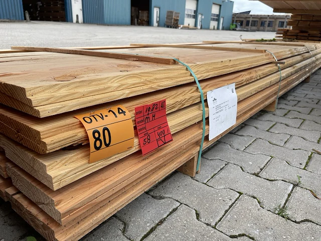 Ca. 58x douglas zweeds rabat, 26x195mm, lengte 400cm - afbeelding 2 van  3