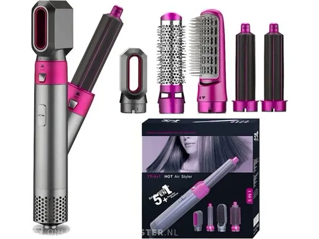 Ca. 59x haar kruller 5-in-1 hot air style , grijs / chroom, bouwjaar 2023 - afbeelding 1 van  8