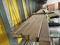Ca. 5x bankirai onderregels, 44x68mm, lengte 590cm - afbeelding 1 van  3