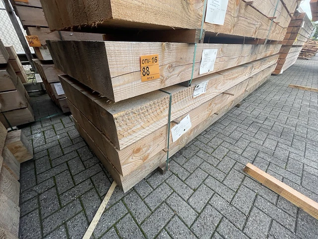 Ca. 5x douglas balken fijnbezaagd, 200x200mm, lengte 500cm - afbeelding 4 van  4