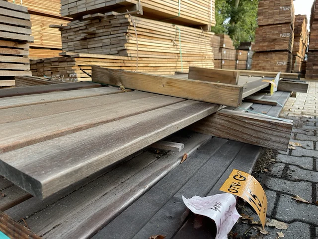 Ca. 5x guyana ipé planken geschaafd, 21x95mm, lengte 245cm - afbeelding 2 van  3
