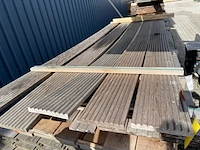 Ca. 5x hardhouten vlonderplanken, 21x185mm, lengte 335cm - afbeelding 1 van  3