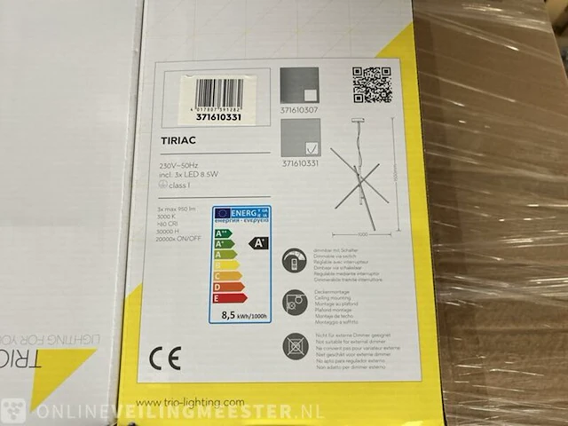 Ca. 60x hanglamp, trio, tiriac - afbeelding 2 van  7