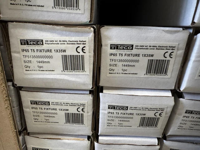 Ca. 60x ip65 t5 fixture 1x35w led armatuur, teco professional - afbeelding 3 van  3