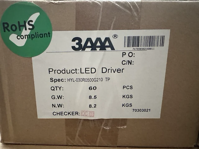 Ca. 60x led driver, 3aaa, hyl-030r0500g210 - afbeelding 3 van  3