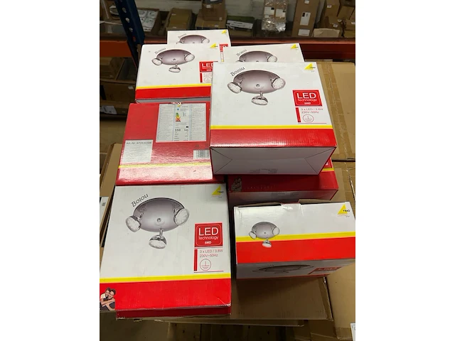 Ca. 60x led plafondlamp 3-lichts trio, bolou - afbeelding 3 van  4