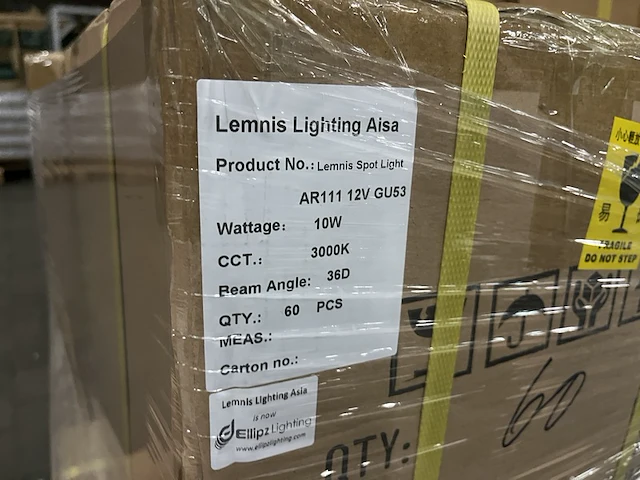 Ca. 60x led spot ar111 10w 3000k gu53 lemnis lighting - afbeelding 6 van  6