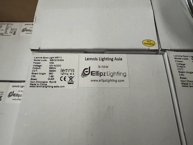 Ca. 60x led spot ar111 10w 3000k gu53, lemnis lighting - afbeelding 4 van  5