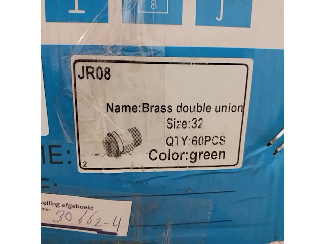 Ca. 60x messing ppr 3 delige koppeling met wartelmoer 32x32mm, ifan, 2025 - afbeelding 6 van  6