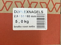 Ca. 60x pakken duplexnagels a 5 kg 28/50/60 - afbeelding 2 van  2