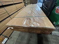 Ca. 62x angelim pedra planken geschaafd, 21x145mm, lengte 310cm - afbeelding 1 van  3