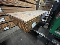 Ca. 62x angelim pedra planken geschaafd, 21x145mm, lengte 310cm - afbeelding 2 van  3