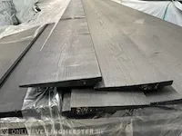 Ca. 62x planken zwarte zweeds rabatdelen 240cm lang - afbeelding 1 van  5