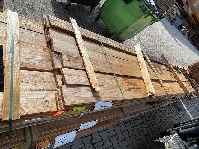 Ca. 63x douglas planken, 25x140mm, lengte 18/405cm, 45/505cm - afbeelding 1 van  3