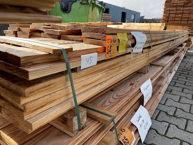 Ca. 63x douglas planken, 25x140mm, lengte 18/405cm, 45/505cm - afbeelding 2 van  3