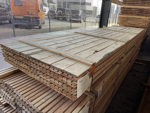 Ca. 64x douglas design/triple/deens profiel, 22x142mm, lengte 400cm - afbeelding 4 van  4