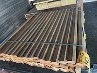 Ca. 64x mahonie weldorpels gevingerlast, 34x55mm, lengte 105cm - afbeelding 1 van  3