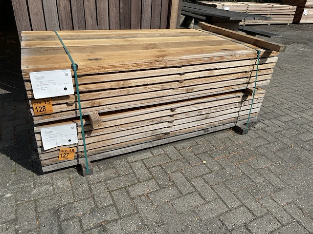 Ca. 65x douglas planken fijnbezaagd, 22x200mm, lengte 200cm - afbeelding 4 van  4