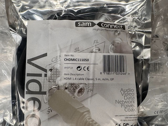 Ca. 65x hdmi 1.4 classic series kabel 5 meter, sam creative - afbeelding 3 van  3