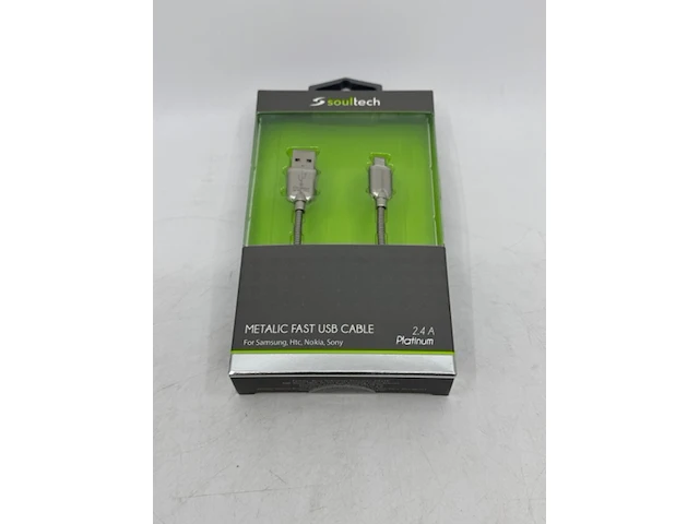 Ca. 65x laadsnoer fast usb soultech, dk024gr, metallic - afbeelding 2 van  4
