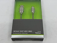 Ca. 65x laadsnoer fast usb soultech, dk024gr, metallic - afbeelding 2 van  4