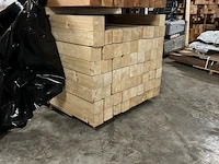 Ca. 65x vuren balken geschaafd, 12x12x326 cm