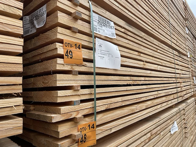Ca. 66x douglas planken fijnbezaagd, 22x200mm, lengte 300cm - afbeelding 4 van  4