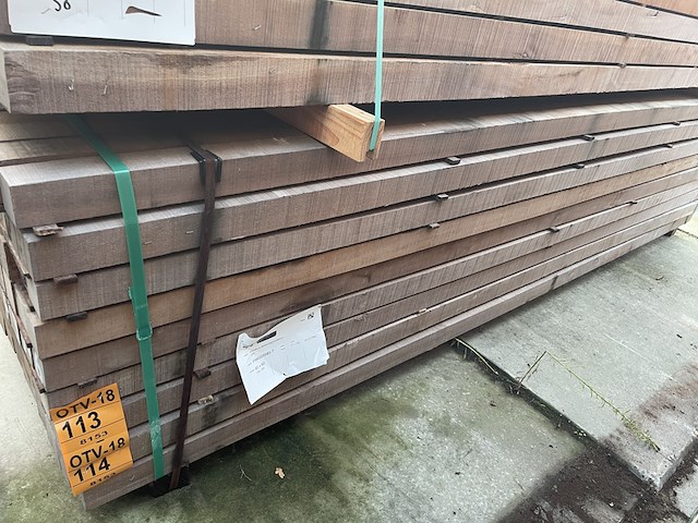 Ca. 67x massaranduba palen fijnbezaagd, 60x60, lengte 305cm - afbeelding 4 van  4