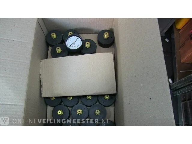 Ca. 691x manometers abs, ø50 mm, messing aansluiting f + r, abs, zwart - afbeelding 3 van  12