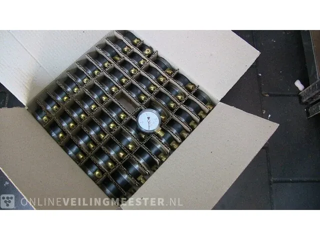 Ca. 691x manometers abs, ø50 mm, messing aansluiting f + r, abs, zwart - afbeelding 7 van  12