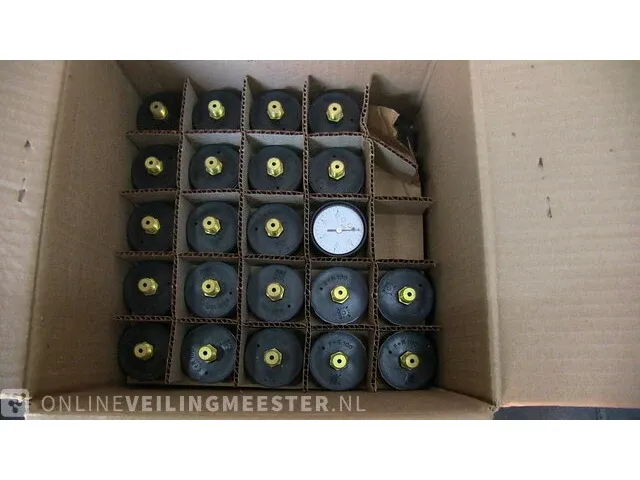Ca. 691x manometers abs, ø50 mm, messing aansluiting f + r, abs, zwart - afbeelding 9 van  12