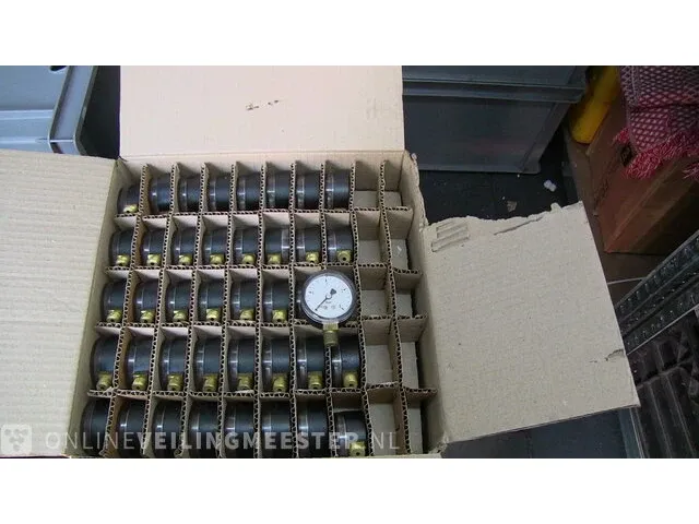 Ca. 691x manometers abs, ø50 mm, messing aansluiting f + r, abs, zwart - afbeelding 12 van  12