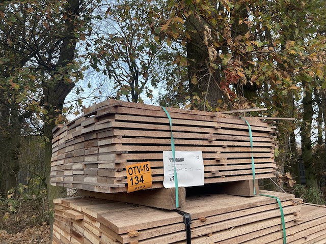 Ca. 69x guyana teak beschoeiingsplanken, 20x150mm, lengte 100cm - afbeelding 4 van  4