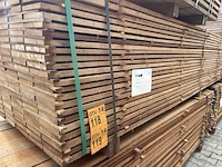 Ca. 69x guyana teak beschoeiingsplanken fijnbezaagd, 20x150mm, lengte 350cm - afbeelding 4 van  4