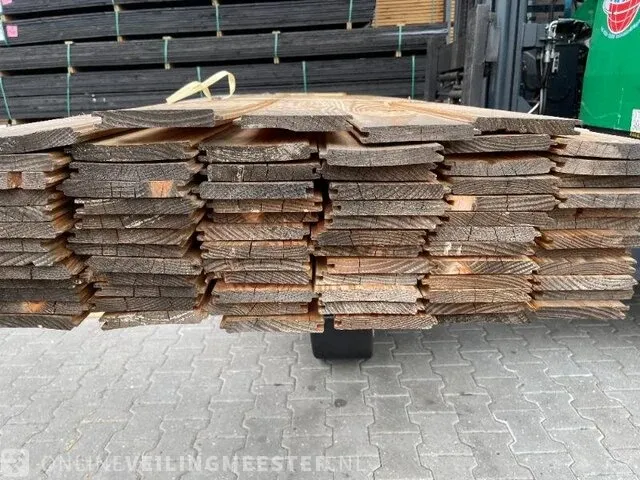 Ca. 7 douglas veer en groef planken , 18x135mm, lengte 400cm - afbeelding 3 van  4