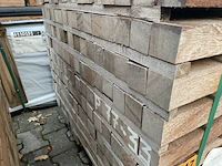 Ca. 70x angelim pedra palen fijnbezaagd, 52x52mm, lengte 2/335cm, 68/365cm - afbeelding 3 van  3