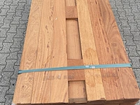 Ca. 70x angelim pedra planken geschaafd, 21x145mm, lengte 250cm - afbeelding 1 van  4